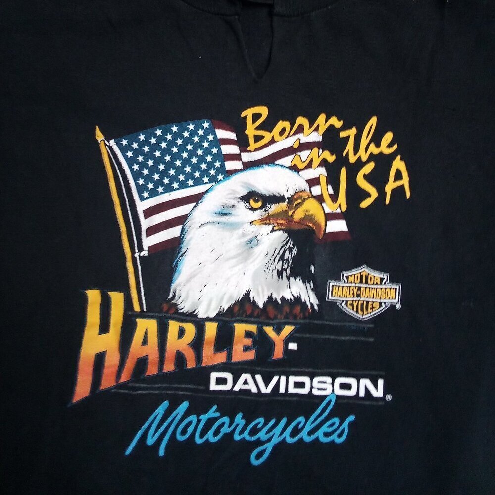 Vintage Harley-Davidson Eagle Born In USA T-Shirt